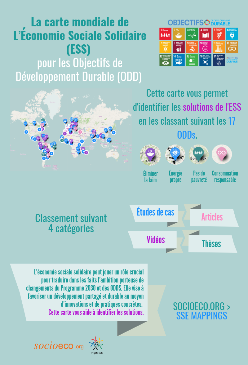 Les cartographies de l’ESS développées par Socioeco : ODD, Politiques Publiques, Journalisme, Formations