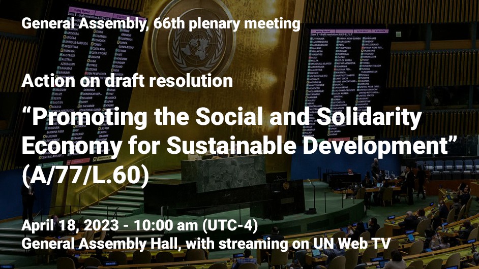 RIPESS se mobilise pour la ratification imminente de la résolution de l’ONU sur l’ESS