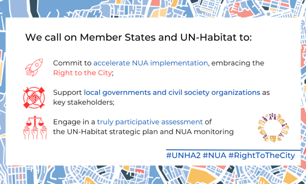 Le GPR2C (Plateforme mondiale pour le droit à la ville) à la 2ème session de l’Assemblée d’ONU-Habitat