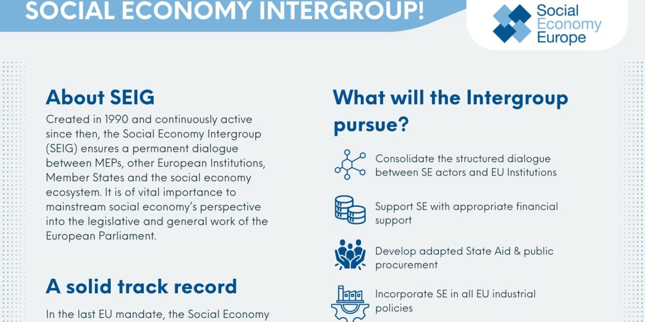L&rsquo;Intergroupe Economie Sociale et Services d&rsquo;Intérêt Général a été officiellement approuvé.